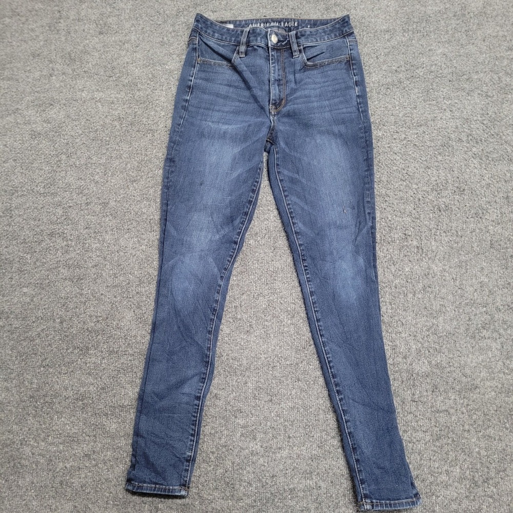 American Eagle Jeans Womens Size 6 Blue Skinny High Rise Stretch Denim Casual
